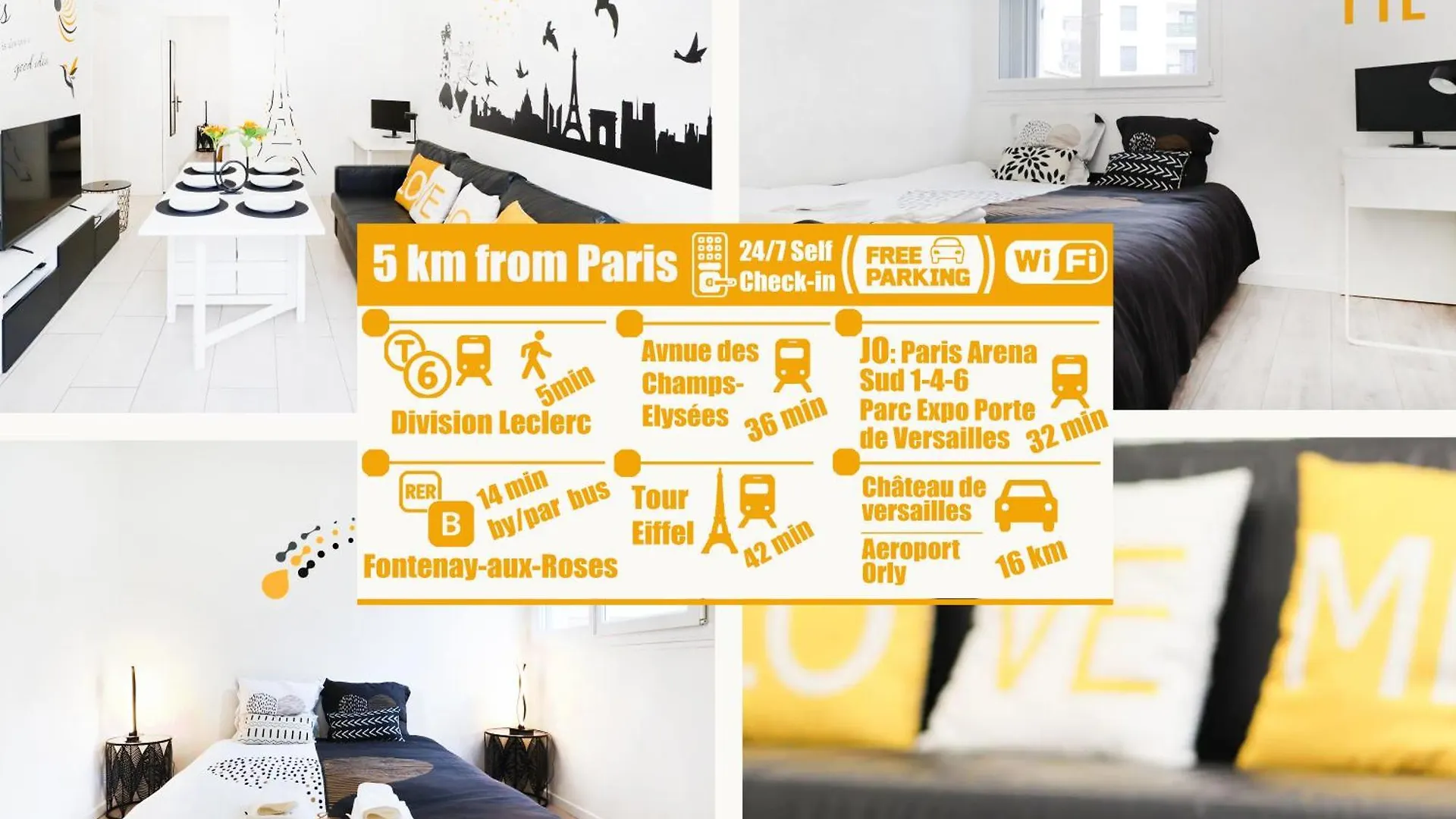 Apt3P-55M2-Parkingfree-5Km From Paris Appartement Le Plessis-Robinson